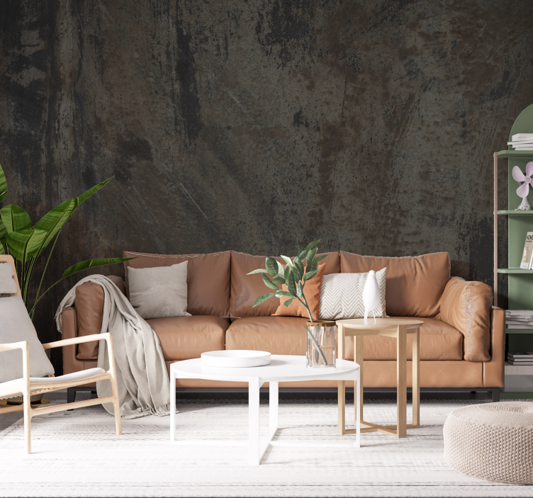 Industriell grå rostig järn fototapeta - Tenstickers