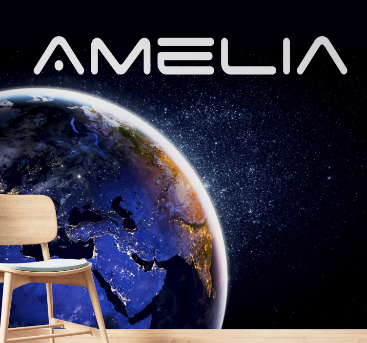 Jordglob och stjärnor Fototapeter Rymden - Tenstickers