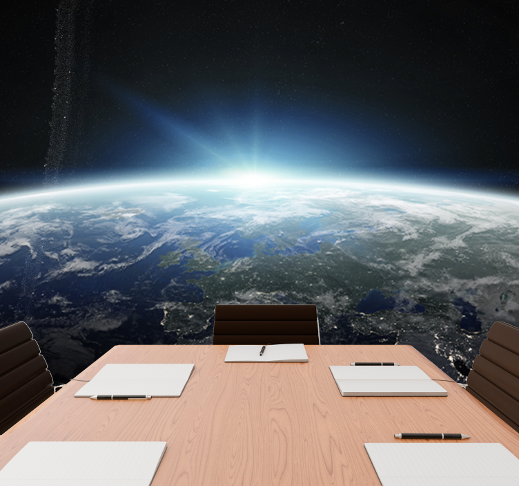 Jordperspektivvy Fototapeter Rymden - Tenstickers