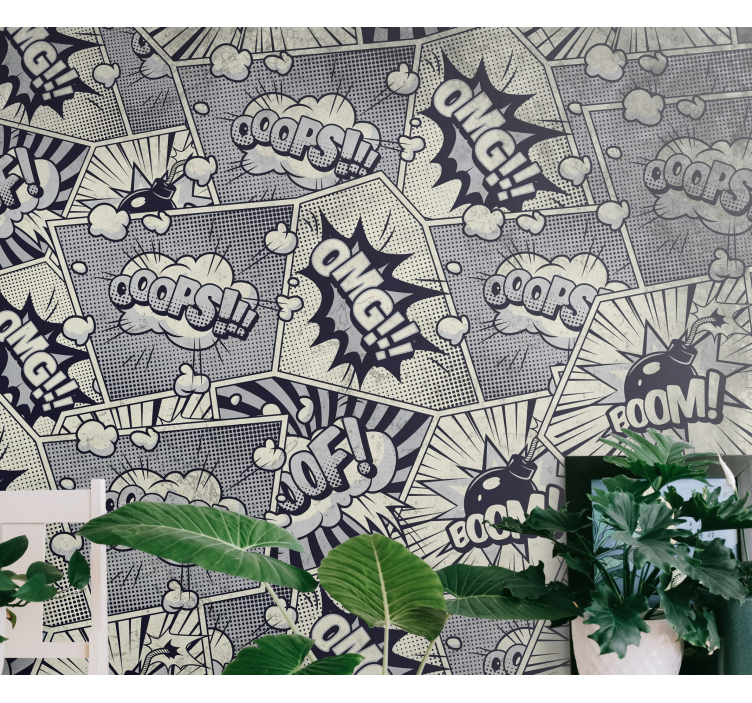 Komiska ljudeffekter Fototapeter Urban konst - Tenstickers