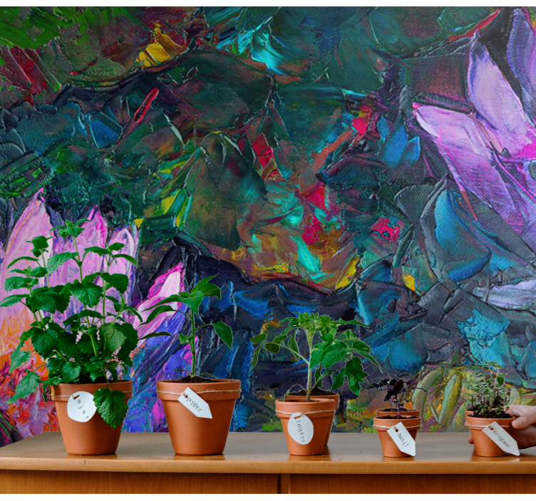 Livlig blomkomposition Fototapeter Blommor - Tenstickers