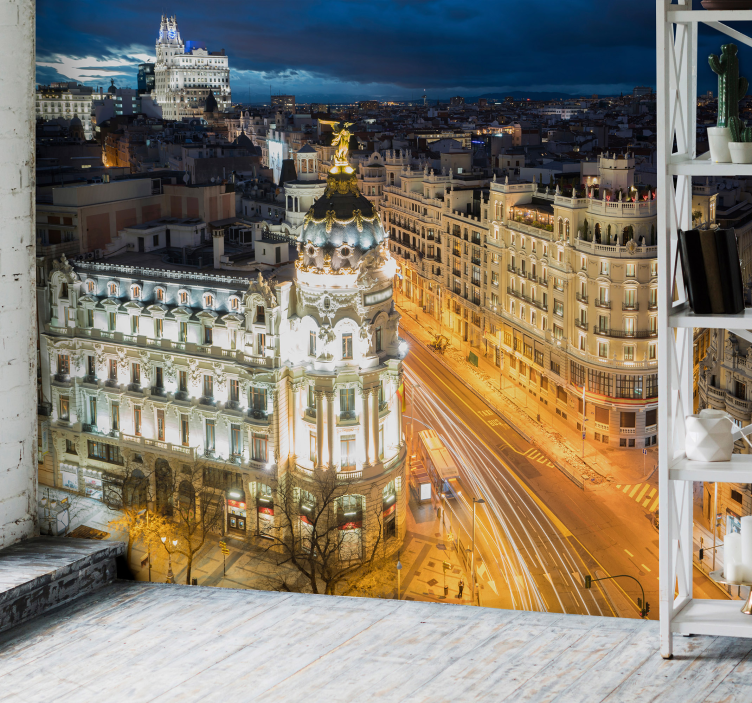 Madrid gran vía fototapet - Tenstickers