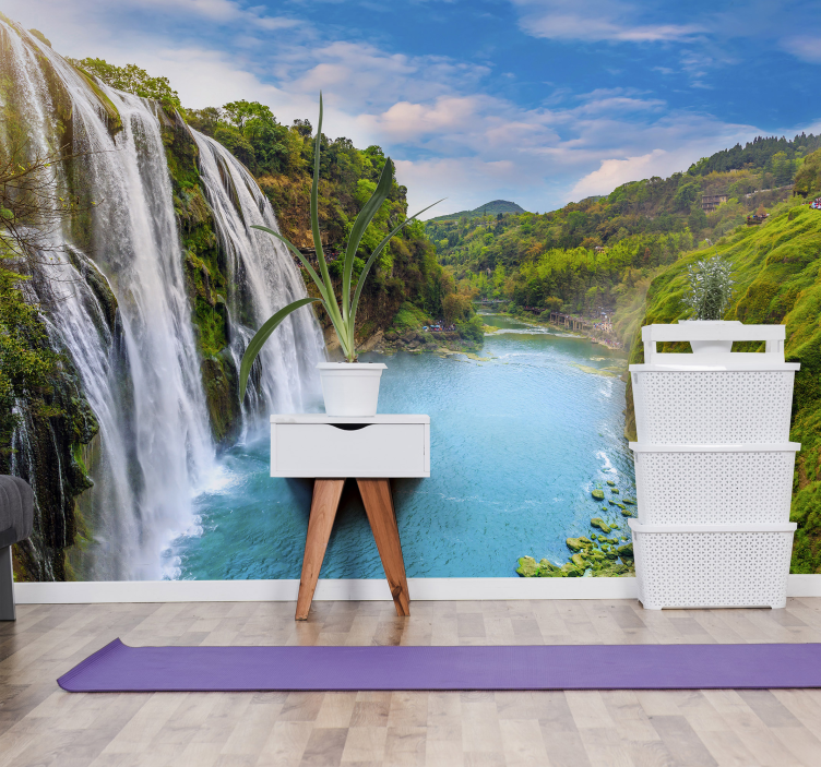 Majestätiska vattenfall Fototapeter Vattenfall - Tenstickers