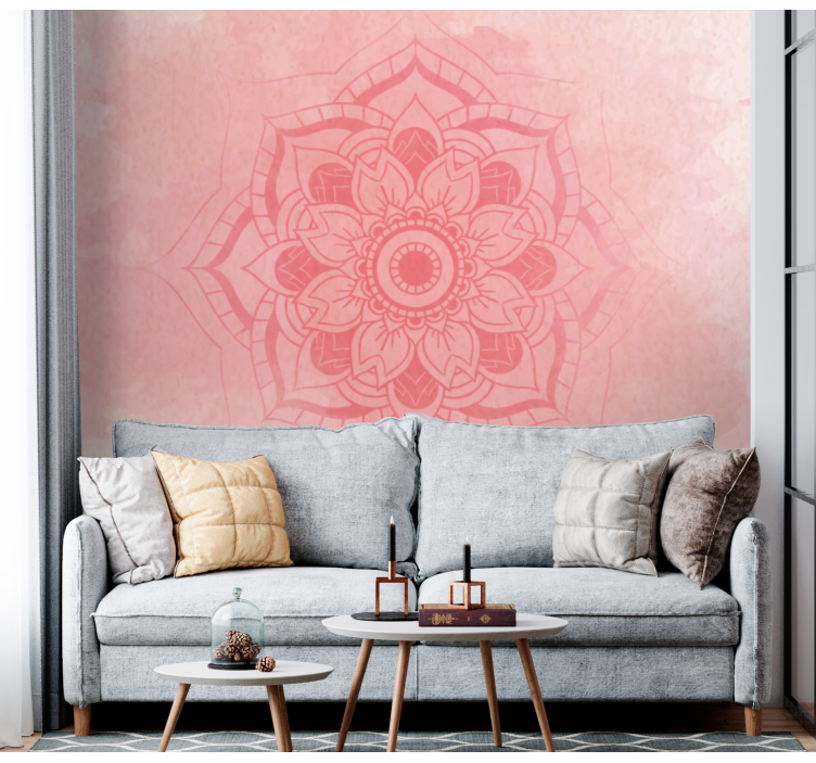 Mandala lotusrosa fototapeta - Tenstickers