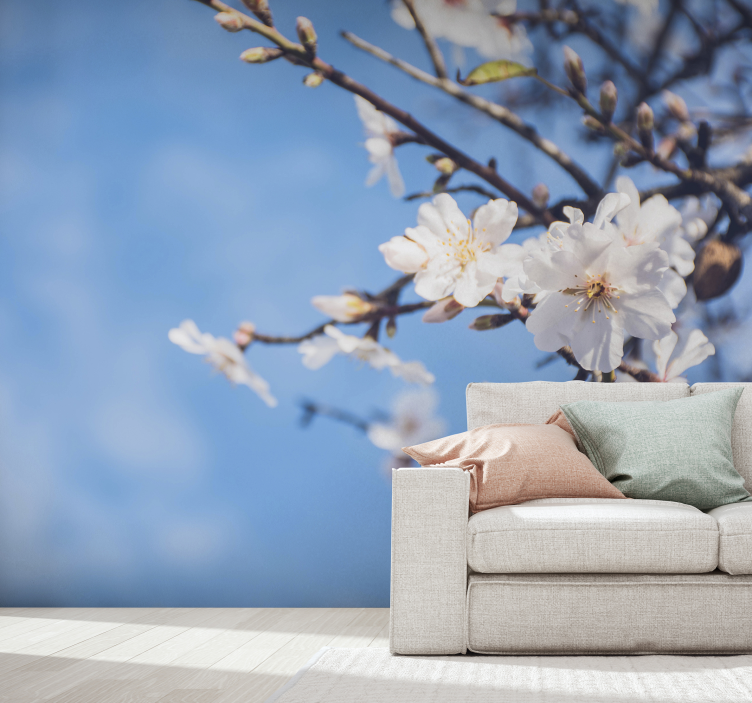 Mandel trädvägg fototapet - Tenstickers