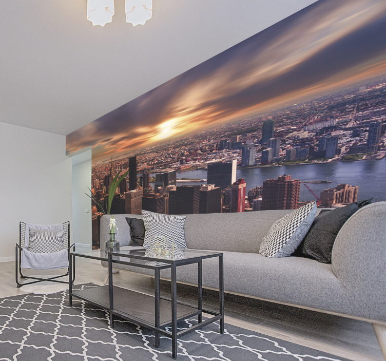 Morgon i new york fototapet - Tenstickers