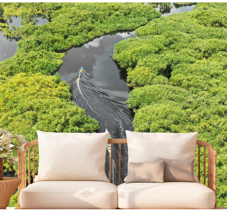 Naturskön flodresa Fototapeter Landskap - Tenstickers