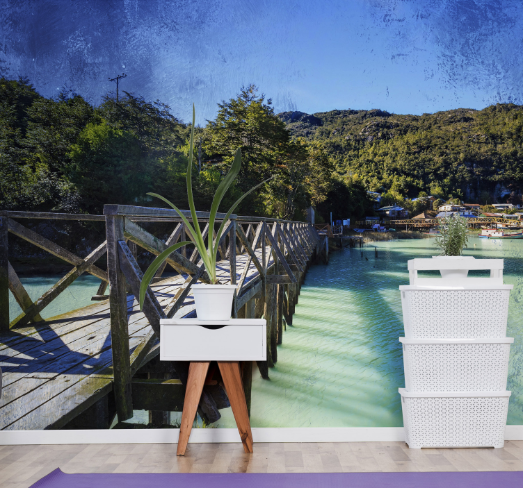 Naturskön kuststig Fototapeter Landskap - Tenstickers