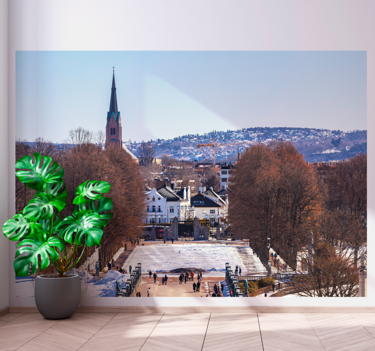 Oslo på vintern fototapet - Tenstickers