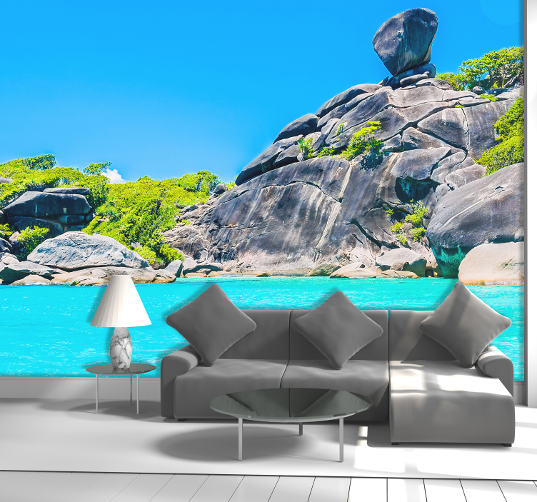 Sjö i phuket sjöfototapet - Tenstickers