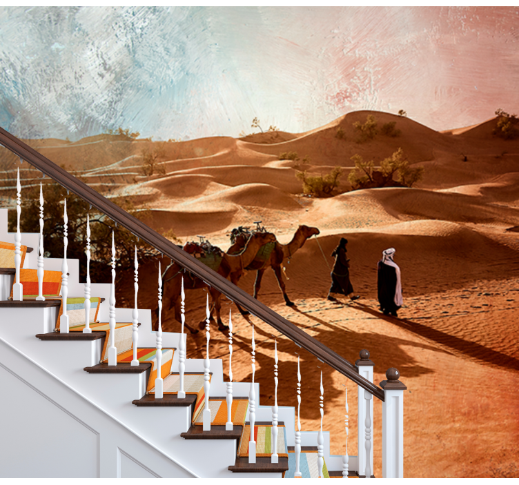 Resa i ökenkaravan Fototapeter Öknar - Tenstickers