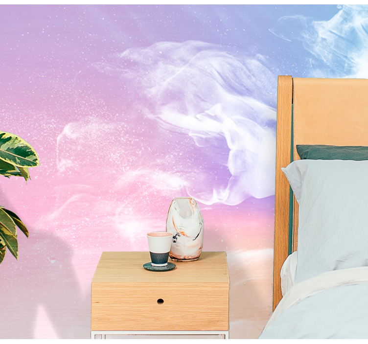 Rosa pastell rök äktenskap fototapeter - Tenstickers