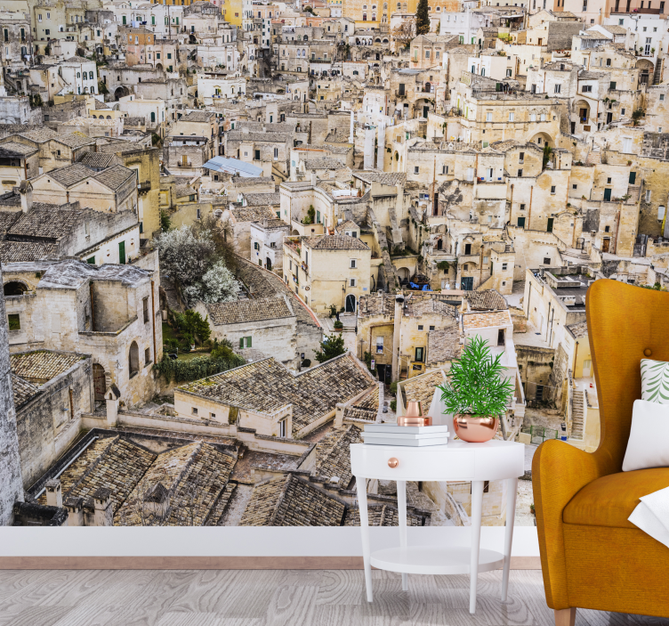Sassi di matera bakgrund fototapet - Tenstickers