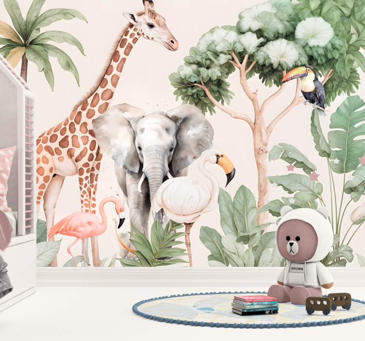 Savannlandskap Fototapeter Övriga djur - Tenstickers