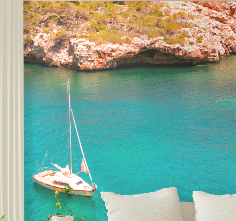 Segelbåt havet Fototapeter Hav - Tenstickers