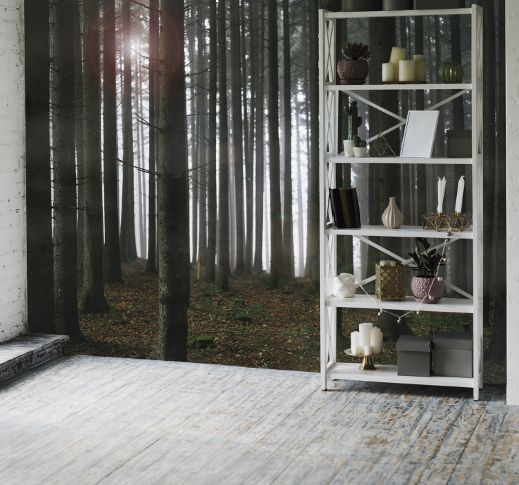 Skog landskap fototapet - Tenstickers