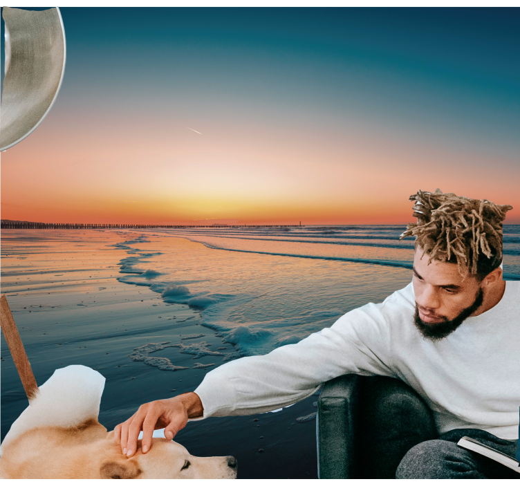 Solnedgångens havsvågor Fototapeter Natur - Tenstickers