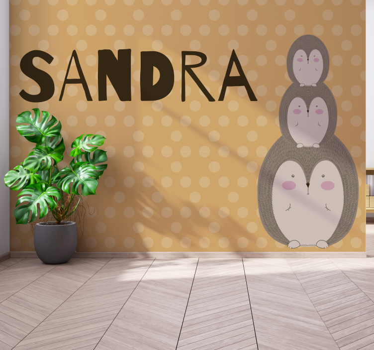 Söta staplade igelkottar Fototapeter Barnens - Tenstickers