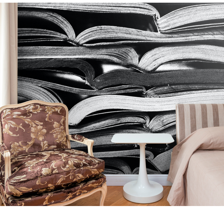 Staplade öppna sidor Fototapeter Övriga texturer och mönster - Tenstickers