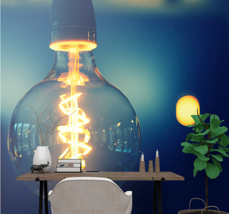 Enorma moderna lampor sovrum fototapeta tapeter - Tenstickers