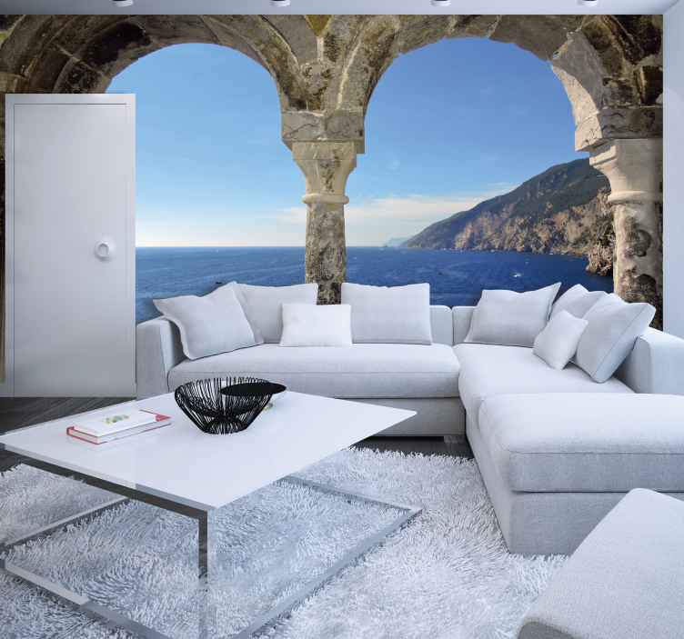 Strandbågar 3d fototapet - Tenstickers