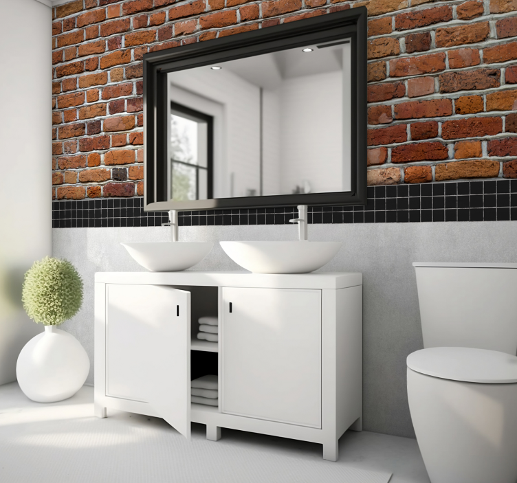 Tegelstenar med kakel fototapeter - Tenstickers