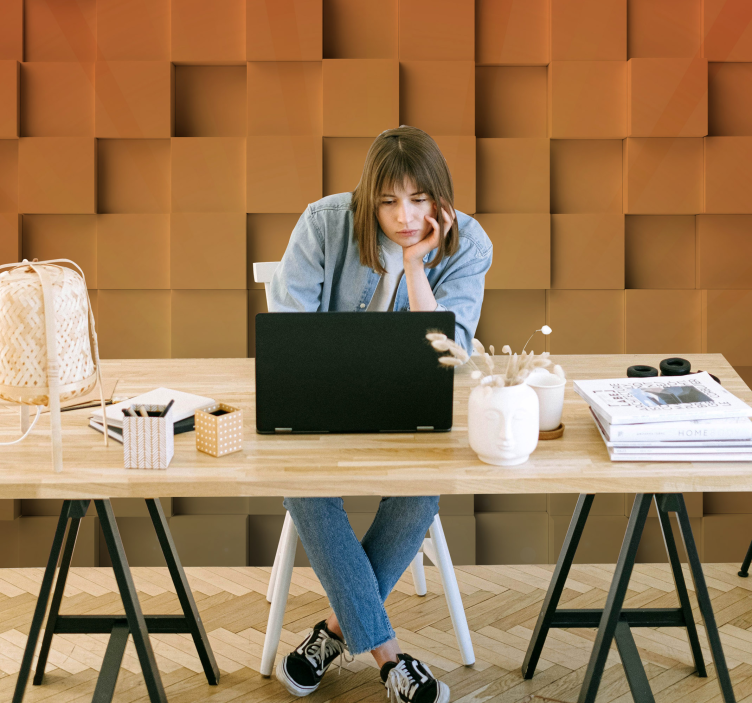 Texturerat kubmönster Fototapeter Textur och mönster - Tenstickers