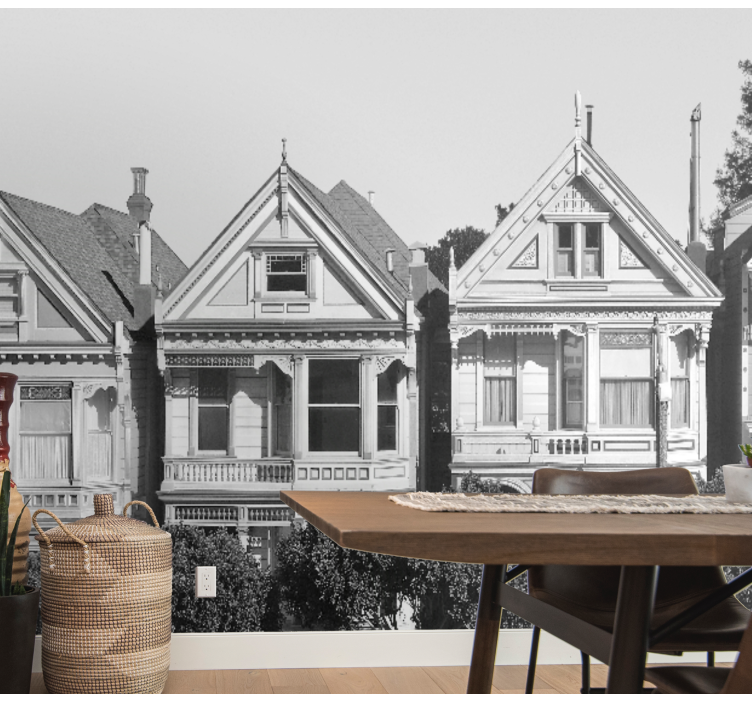 Viktoriansk hus rad Fototapeter Städer och länder - Tenstickers