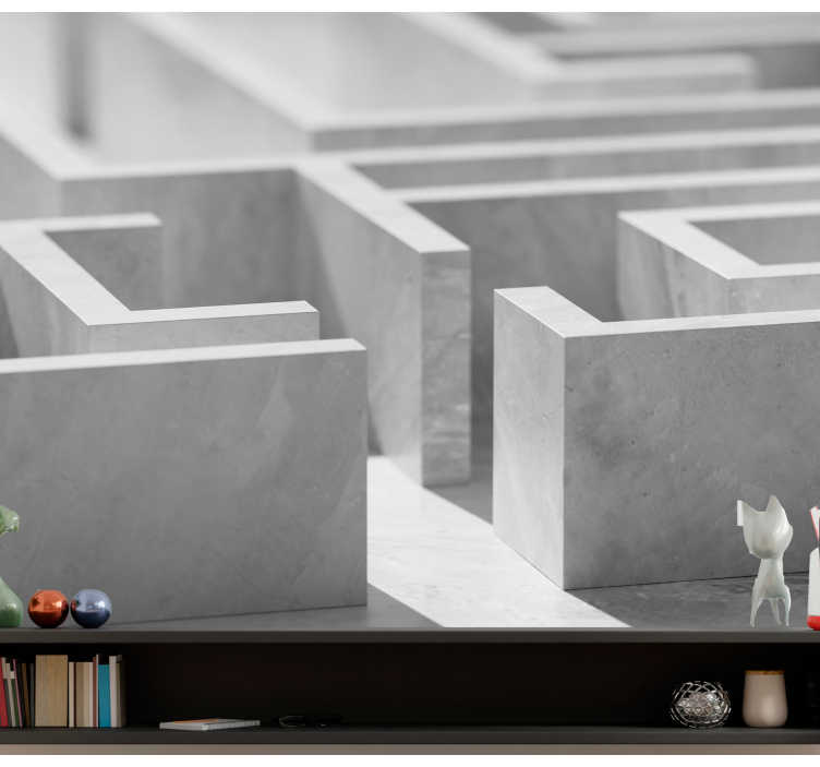 Vit labyrint modern 3d fototapeta - Tenstickers