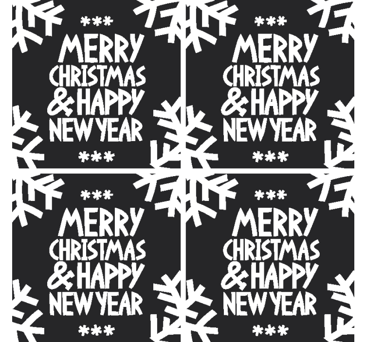God jul och gott nytt år glasunderlägg - Tenstickers