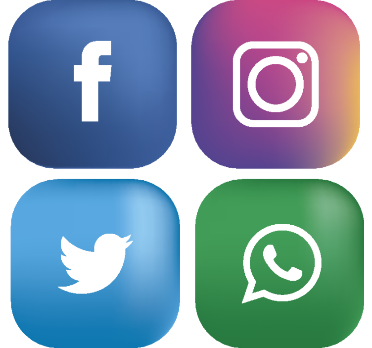 Sociala medier geekglasunderlägg - Tenstickers