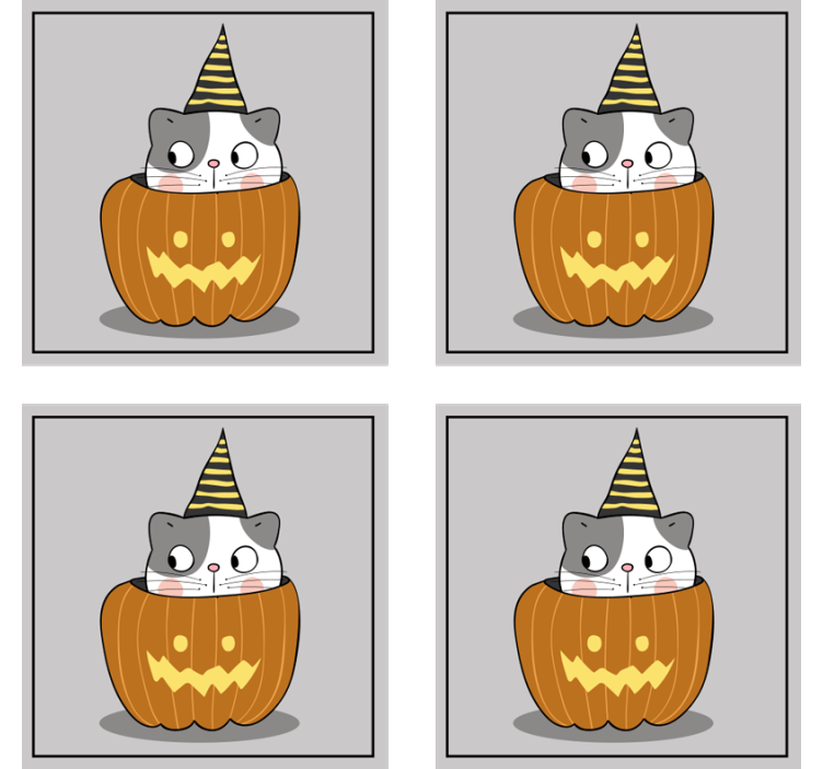 Söt katt halloween drinkglasunderlägg - Tenstickers