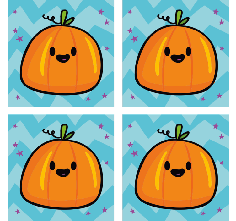 Pumpa halloween drinkglasunderlägg - Tenstickers