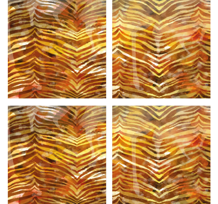 Zebra mönstrad yta Glasunderlägg - Tenstickers