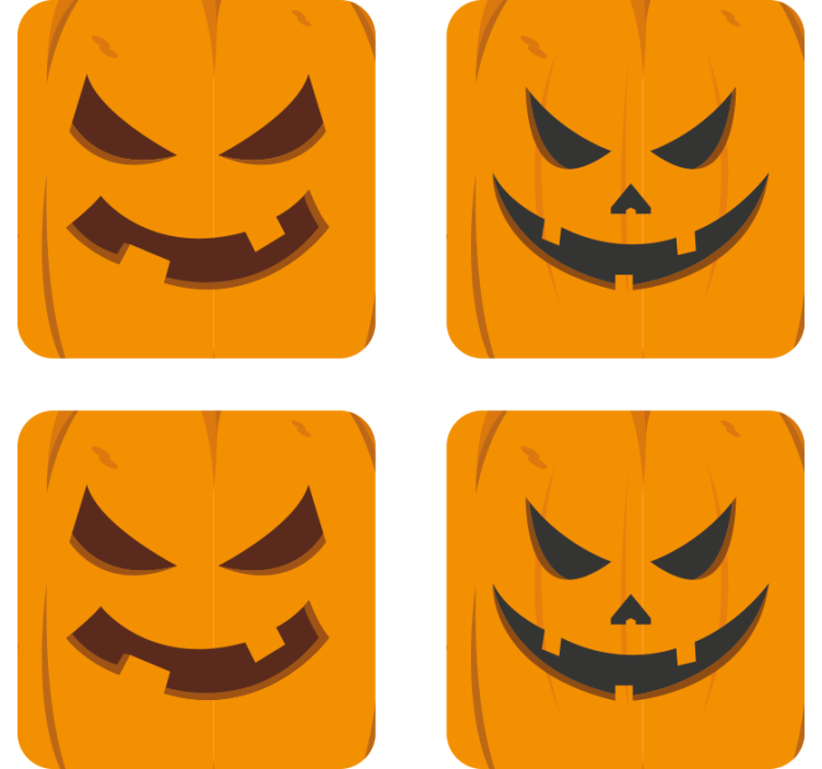 Olika pumpaunderlägg halloween - Tenstickers