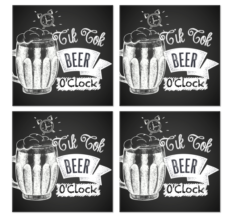 Tik tok citat öl dryck mattor - Tenstickers