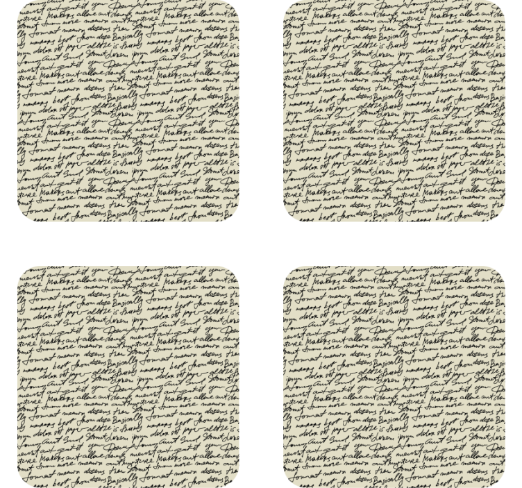 Gamla bokstäver vintage glasunderlägg - Tenstickers