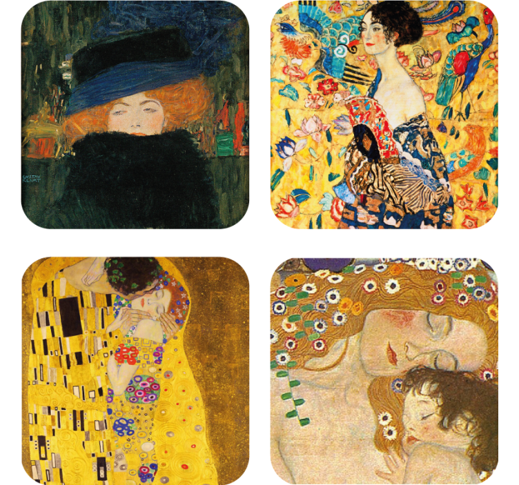 Gustav klimts konstverk glasunderlägg - Tenstickers