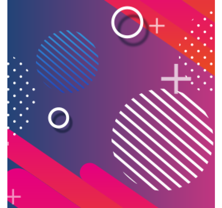 Färgglada cirklar fler glasunderlägg - Tenstickers