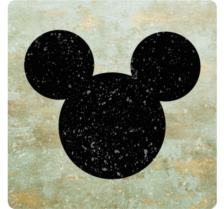 Vintage mickey mouse glasunderlägg - Tenstickers