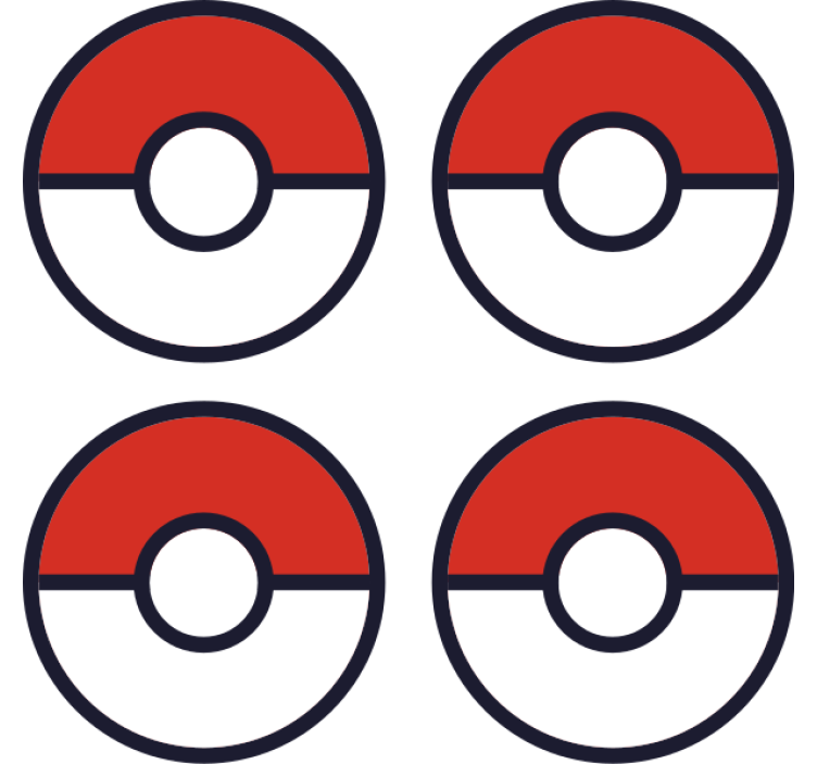 Pokemon ball geek glasunderlägg - Tenstickers