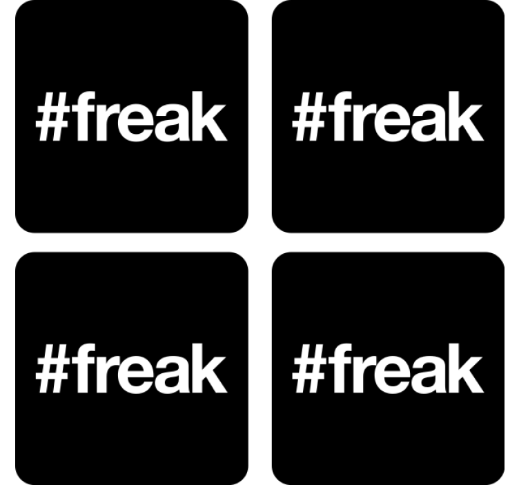 Hashtag freak geek glasunderlägg - Tenstickers