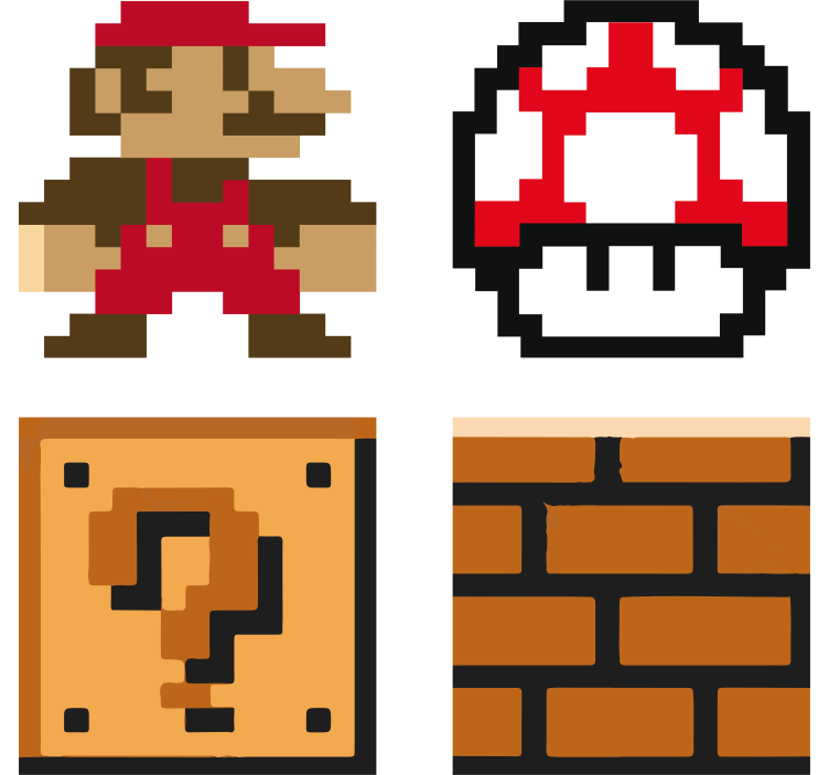 Super mario teman nördunderlägg - Tenstickers