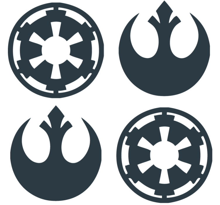 Star wars motiv moderna glasunderlägg - Tenstickers