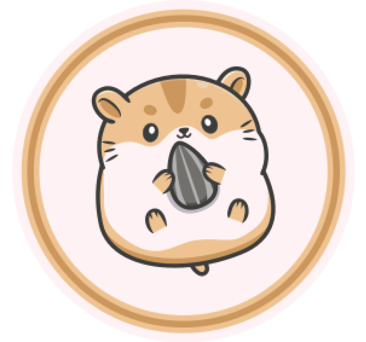 Söt hamster tecknad modern glasunderlägg - Tenstickers