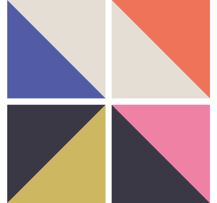 Geometriska flerfärgade vinklar Glasunderlägg - Tenstickers