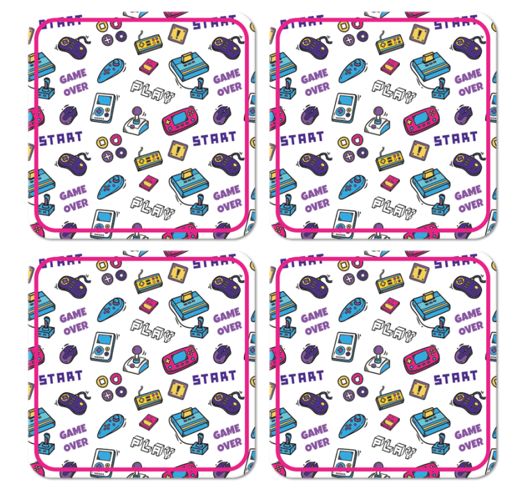 Retro spel över symboler nördunderlägg - Tenstickers