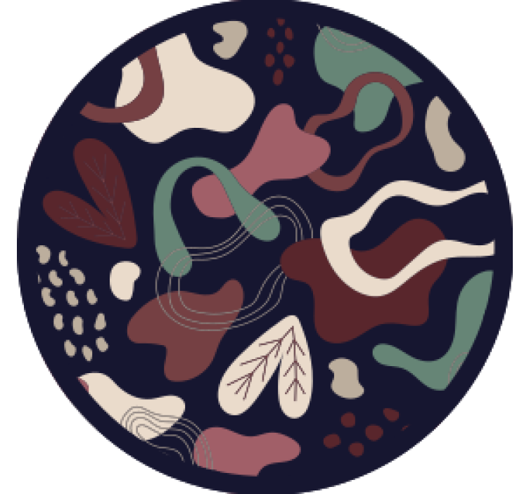 Abstrakt konst röda och gröna mönster glasunderlägg - Tenstickers