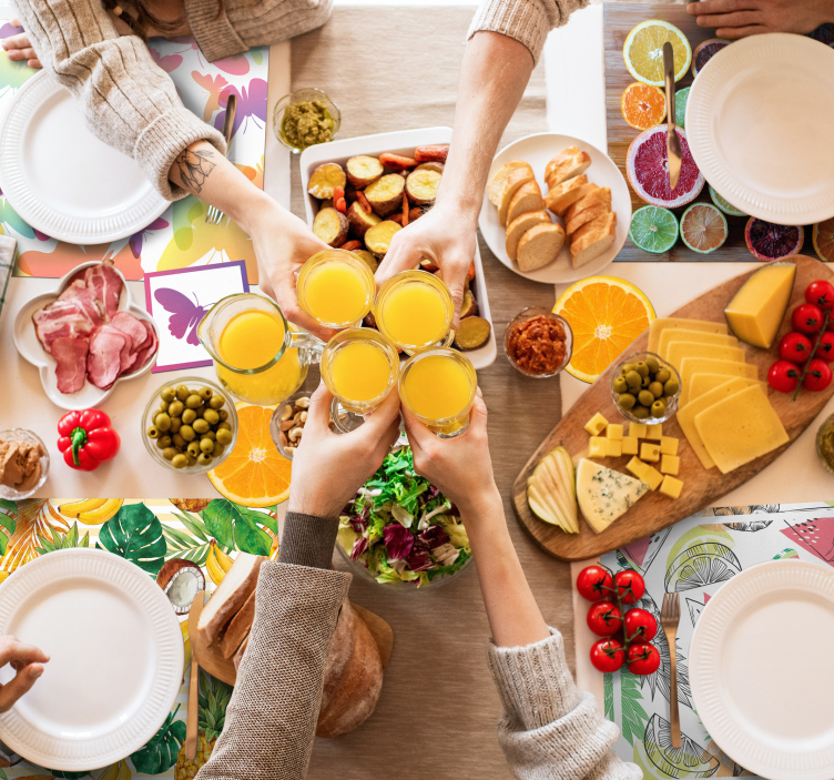 Gradient fjärilar fjärilsglasunderlägg - Tenstickers