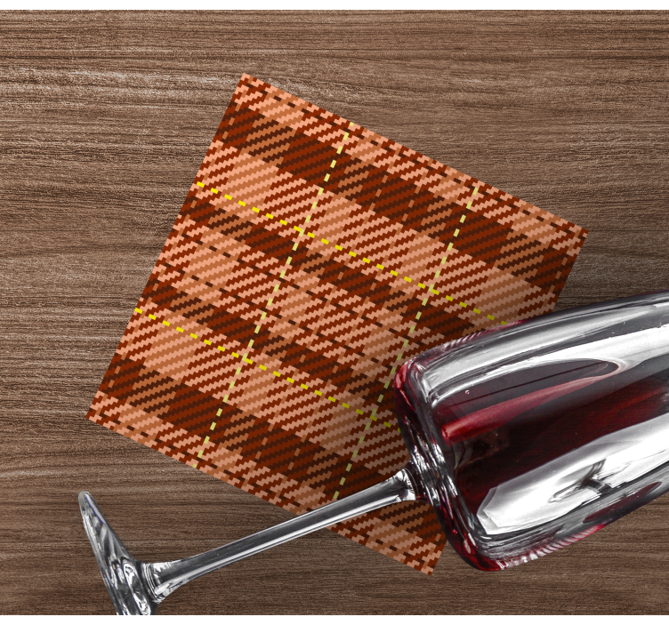 70-tal tygmönster vintage glasunderlägg - Tenstickers